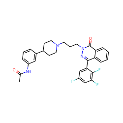 CC(=O)Nc1cccc(C2CCN(CCCn3nc(-c4cc(F)cc(F)c4F)c4ccccc4c3=O)CC2)c1 ZINC000073386625