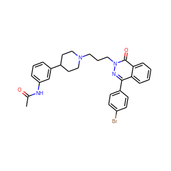 CC(=O)Nc1cccc(C2CCN(CCCn3nc(-c4ccc(Br)cc4)c4ccccc4c3=O)CC2)c1 ZINC000073220142