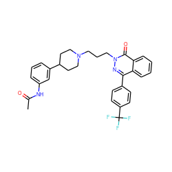 CC(=O)Nc1cccc(C2CCN(CCCn3nc(-c4ccc(C(F)(F)F)cc4)c4ccccc4c3=O)CC2)c1 ZINC000073220144