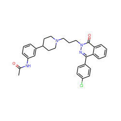 CC(=O)Nc1cccc(C2CCN(CCCn3nc(-c4ccc(Cl)cc4)c4ccccc4c3=O)CC2)c1 ZINC000073218954
