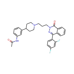 CC(=O)Nc1cccc(C2CCN(CCCn3nc(-c4ccc(F)cc4F)c4ccccc4c3=O)CC2)c1 ZINC000082158352