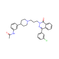 CC(=O)Nc1cccc(C2CCN(CCCn3nc(-c4cccc(Cl)c4)c4ccccc4c3=O)CC2)c1 ZINC000073224504