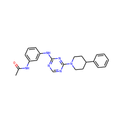 CC(=O)Nc1cccc(Nc2ncnc(N3CCC(c4ccccc4)CC3)n2)c1 ZINC000072107985