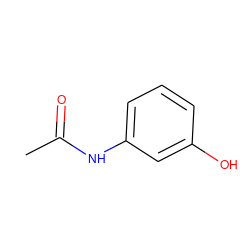 CC(=O)Nc1cccc(O)c1 ZINC000000001691