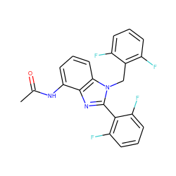 CC(=O)Nc1cccc2c1nc(-c1c(F)cccc1F)n2Cc1c(F)cccc1F ZINC000013518715