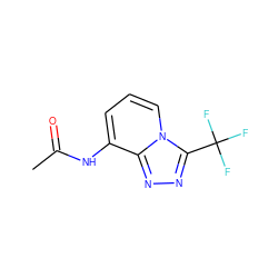 CC(=O)Nc1cccn2c(C(F)(F)F)nnc12 ZINC000005631973