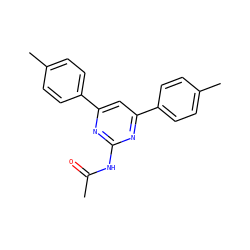 CC(=O)Nc1nc(-c2ccc(C)cc2)cc(-c2ccc(C)cc2)n1 ZINC000066101265