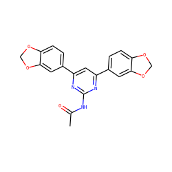 CC(=O)Nc1nc(-c2ccc3c(c2)OCO3)cc(-c2ccc3c(c2)OCO3)n1 ZINC000066157451