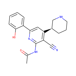 CC(=O)Nc1nc(-c2ccccc2O)cc([C@@H]2CCCNC2)c1C#N ZINC000028367761