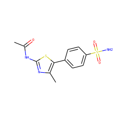 CC(=O)Nc1nc(C)c(-c2ccc(S(N)(=O)=O)cc2)s1 ZINC000084672400