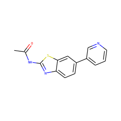 CC(=O)Nc1nc2ccc(-c3cccnc3)cc2s1 ZINC000096283501