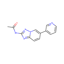 CC(=O)Nc1nc2ccc(-c3cccnc3)cn2n1 ZINC000084727706
