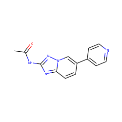 CC(=O)Nc1nc2ccc(-c3ccncc3)cn2n1 ZINC000084671495