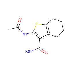 CC(=O)Nc1sc2c(c1C(N)=O)CCCC2 ZINC000000042534