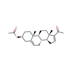 CC(=O)O[C@H]1CC[C@@]2(C)C(=CC[C@H]3[C@@H]4CC=C(C(C)=O)[C@@]4(C)CC[C@@H]32)C1 ZINC000002105100