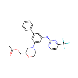 CC(=O)OC[C@@H]1CN(c2cc(Nc3nccc(C(F)(F)F)n3)cc(-c3ccccc3)c2)CCO1 ZINC001772577808