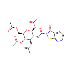 CC(=O)OC[C@H]1O[C@@H](OC(C)=O)[C@H](NC(=O)n2sc3ncccc3c2=O)[C@@H](OC(C)=O)[C@@H]1OC(C)=O ZINC001772587867