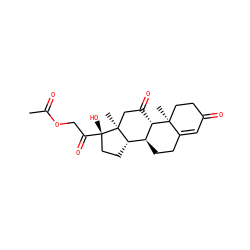 CC(=O)OCC(=O)[C@@]1(O)CC[C@H]2[C@@H]3CCC4=CC(=O)CC[C@]4(C)[C@H]3C(=O)C[C@@]21C ZINC000003875334