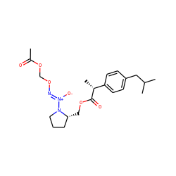 CC(=O)OCO/N=[N+](\[O-])N1CCC[C@H]1COC(=O)[C@H](C)c1ccc(CC(C)C)cc1 ZINC000040875800