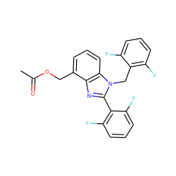 CC(=O)OCc1cccc2c1nc(-c1c(F)cccc1F)n2Cc1c(F)cccc1F ZINC000013518707