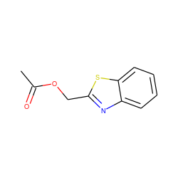 CC(=O)OCc1nc2ccccc2s1 ZINC000003105658