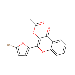 CC(=O)Oc1c(-c2ccc(Br)o2)oc2ccccc2c1=O ZINC000001978539