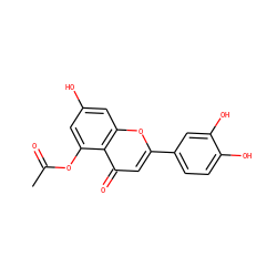 CC(=O)Oc1cc(O)cc2oc(-c3ccc(O)c(O)c3)cc(=O)c12 ZINC000064437142