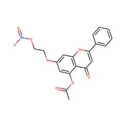 CC(=O)Oc1cc(OCCO[N+](=O)[O-])cc2oc(-c3ccccc3)cc(=O)c12 ZINC000049785128