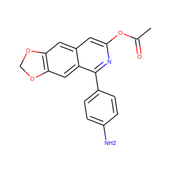 CC(=O)Oc1cc2cc3c(cc2c(-c2ccc(N)cc2)n1)OCO3 ZINC000045352278