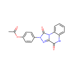 CC(=O)Oc1ccc(-n2nc3c(=O)[nH]c4ccccc4n3c2=O)cc1 ZINC000013580743