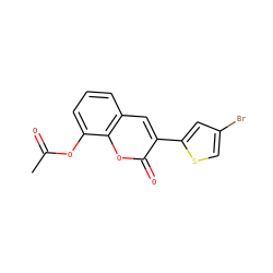 CC(=O)Oc1cccc2cc(-c3cc(Br)cs3)c(=O)oc12 ZINC000653899226