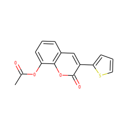 CC(=O)Oc1cccc2cc(-c3cccs3)c(=O)oc12 ZINC000653895037