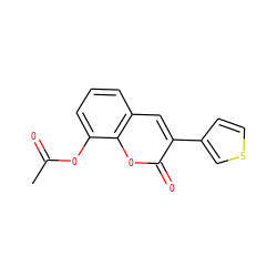 CC(=O)Oc1cccc2cc(-c3ccsc3)c(=O)oc12 ZINC000653895003