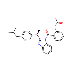 CC(=O)Oc1ccccc1C(=O)n1c([C@H](C)c2ccc(CC(C)C)cc2)nc2ccccc21 ZINC000084710761