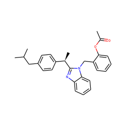 CC(=O)Oc1ccccc1Cn1c([C@H](C)c2ccc(CC(C)C)cc2)nc2ccccc21 ZINC000084705367