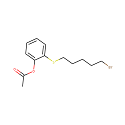 CC(=O)Oc1ccccc1SCCCCCBr ZINC000013782083