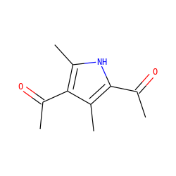CC(=O)c1[nH]c(C)c(C(C)=O)c1C ZINC000000225575