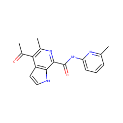 CC(=O)c1c(C)nc(C(=O)Nc2cccc(C)n2)c2[nH]ccc12 ZINC000101539894