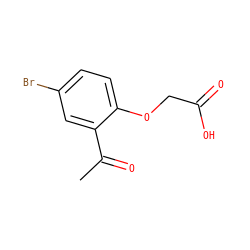 CC(=O)c1cc(Br)ccc1OCC(=O)O ZINC000036127031