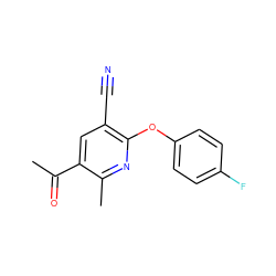 CC(=O)c1cc(C#N)c(Oc2ccc(F)cc2)nc1C ZINC000001382997