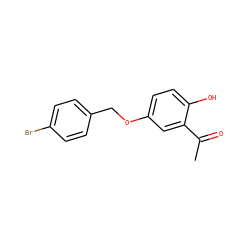CC(=O)c1cc(OCc2ccc(Br)cc2)ccc1O ZINC000084668978