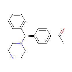 CC(=O)c1ccc([C@H](c2ccccc2)N2CCNCC2)cc1 ZINC000022939726