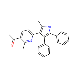 CC(=O)c1ccc(-c2c(C)[nH]c(-c3ccccc3)c2-c2ccccc2)nc1C ZINC000169353759