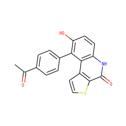 CC(=O)c1ccc(-c2c(O)ccc3[nH]c(=O)c4sccc4c23)cc1 ZINC000150014209