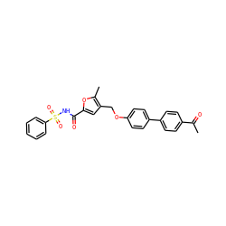 CC(=O)c1ccc(-c2ccc(OCc3cc(C(=O)NS(=O)(=O)c4ccccc4)oc3C)cc2)cc1 ZINC000003962738