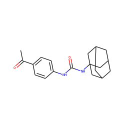 CC(=O)c1ccc(NC(=O)NC23CC4CC(CC(C4)C2)C3)cc1 ZINC000043466501