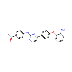 CC(=O)c1ccc(Nc2nccc(-c3ccc(Oc4ccccc4N)cc3)n2)cc1 ZINC001772570481