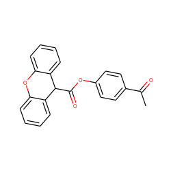 CC(=O)c1ccc(OC(=O)C2c3ccccc3Oc3ccccc32)cc1 ZINC000000292030