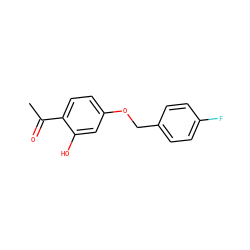 CC(=O)c1ccc(OCc2ccc(F)cc2)cc1O ZINC000144681274