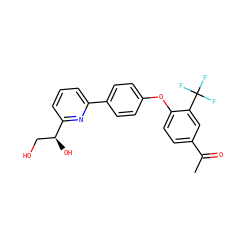 CC(=O)c1ccc(Oc2ccc(-c3cccc([C@@H](O)CO)n3)cc2)c(C(F)(F)F)c1 ZINC000114627568